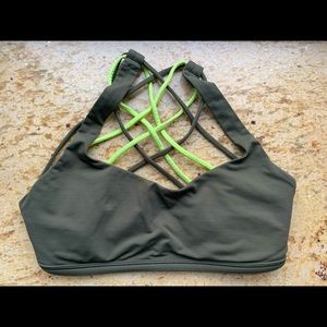 Lululemon Free to Be Wild Sports Bra- Green